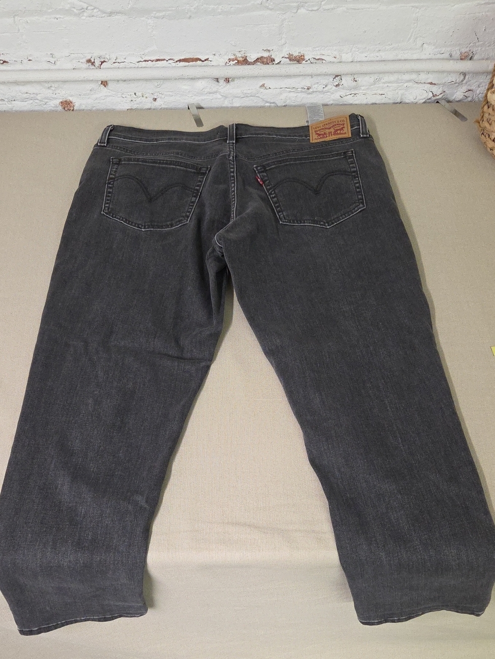 Levi's Boyfriend  Washed Black Straight Jeans Size 33/27Ankle